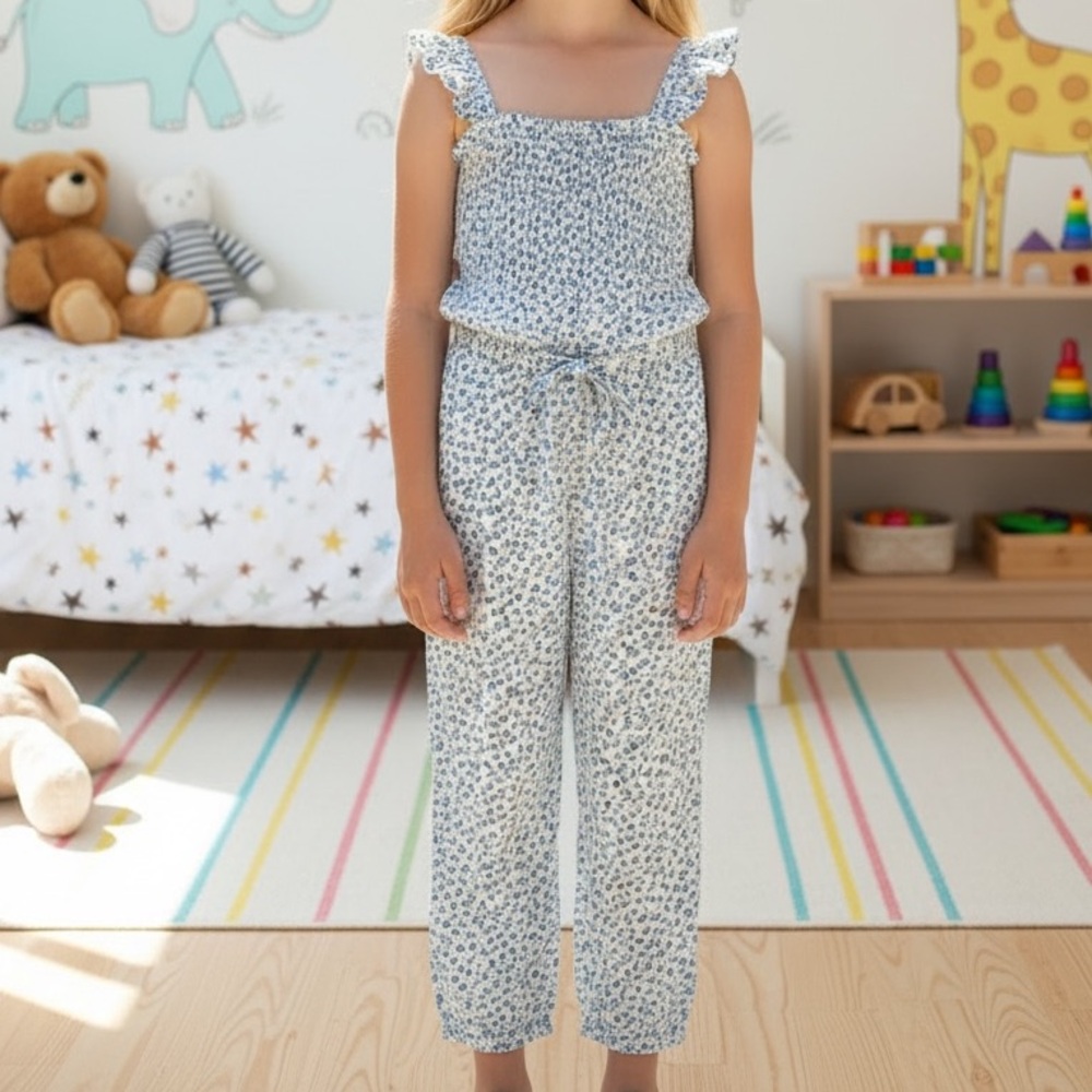 babyGap Girls Floral Pocket Summer Romper, Size: 4 Years